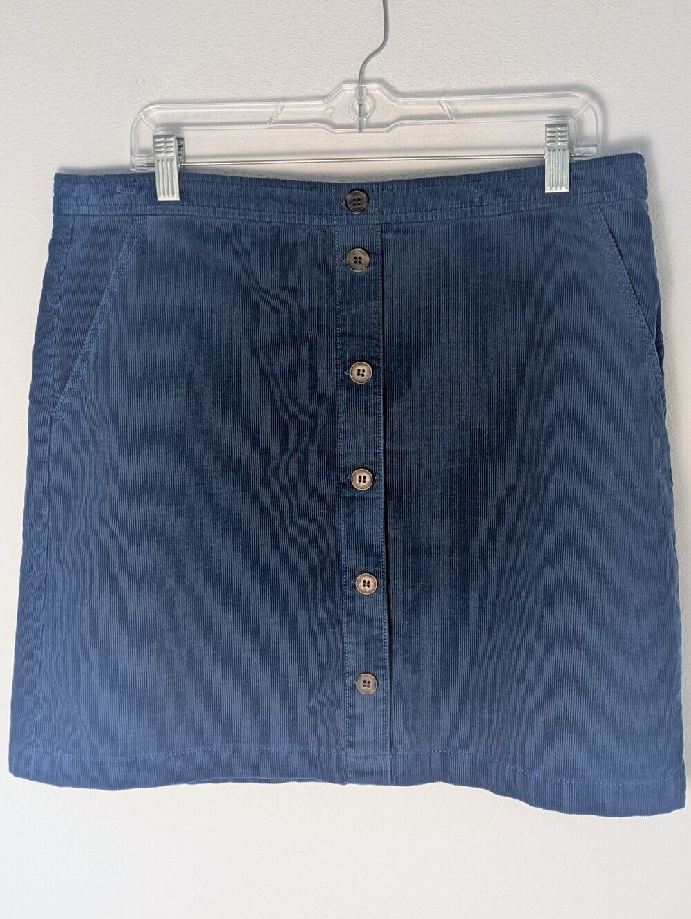 NWT J. Crew peacock blue cotton blend corduroy straight skirt ladies size 6